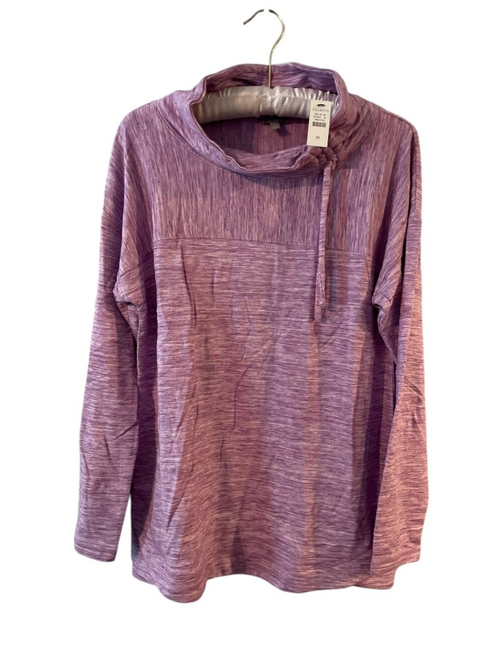 Talbots Light Purple Cowl Neck Pull Over Leisurewear Women's Medium NWT